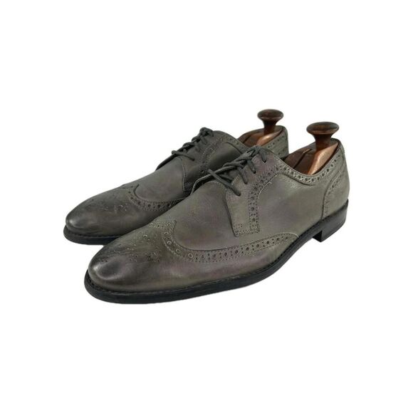 John Varvatos Star USA Brogue US 9 M Gray Wingtip Derby Oxford Shoes - Picture 1 of 11